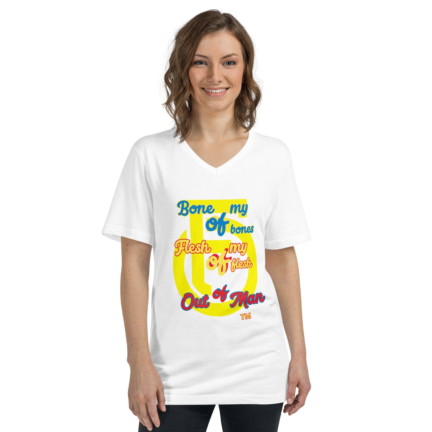 Unisex Short Sleeve V-Neck T-Shirt