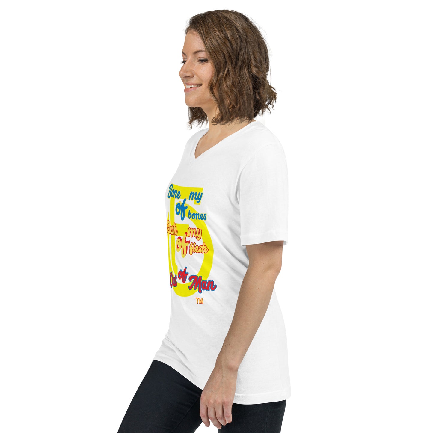 Unisex Short Sleeve V-Neck T-Shirt