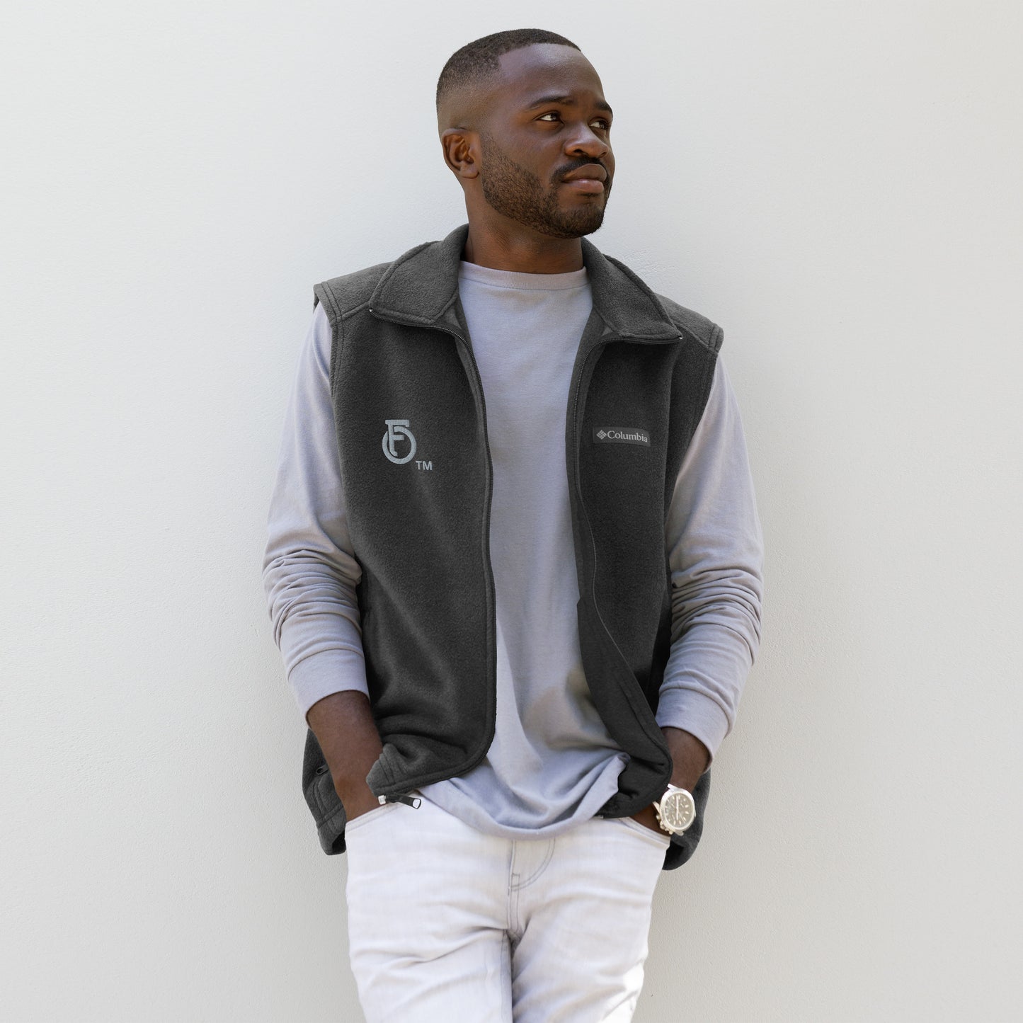 Men’s Columbia fleece vest SHEILD "OF" FAITH  [Ephesians 6:16]