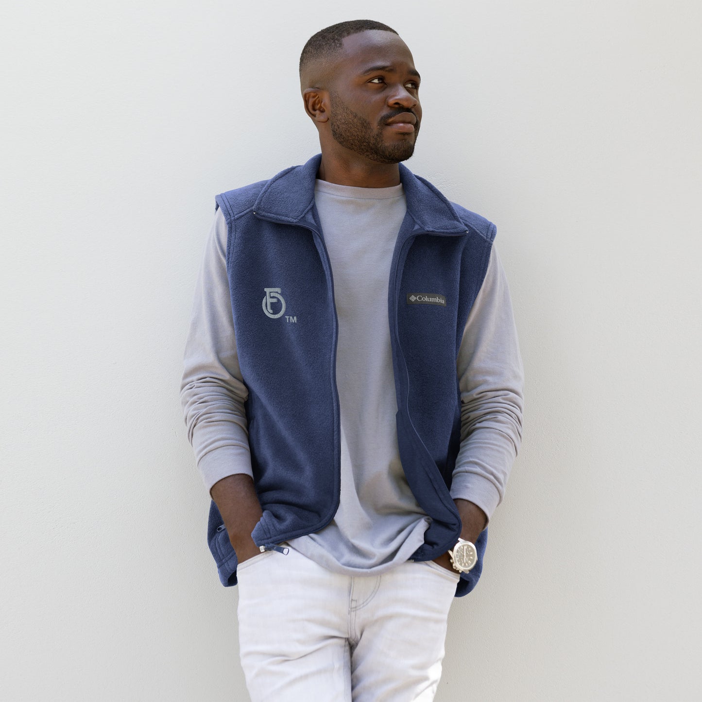 Men’s Columbia fleece vest SHEILD "OF" FAITH  [Ephesians 6:16]