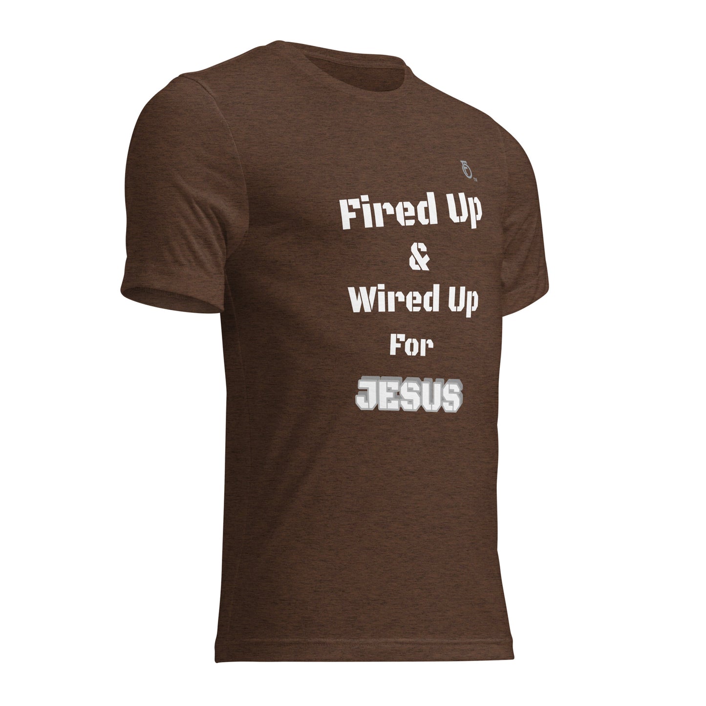 Short sleeve t-shirt  "FIRE UP FOR JESUS" [Jeremiah 20:9-13]