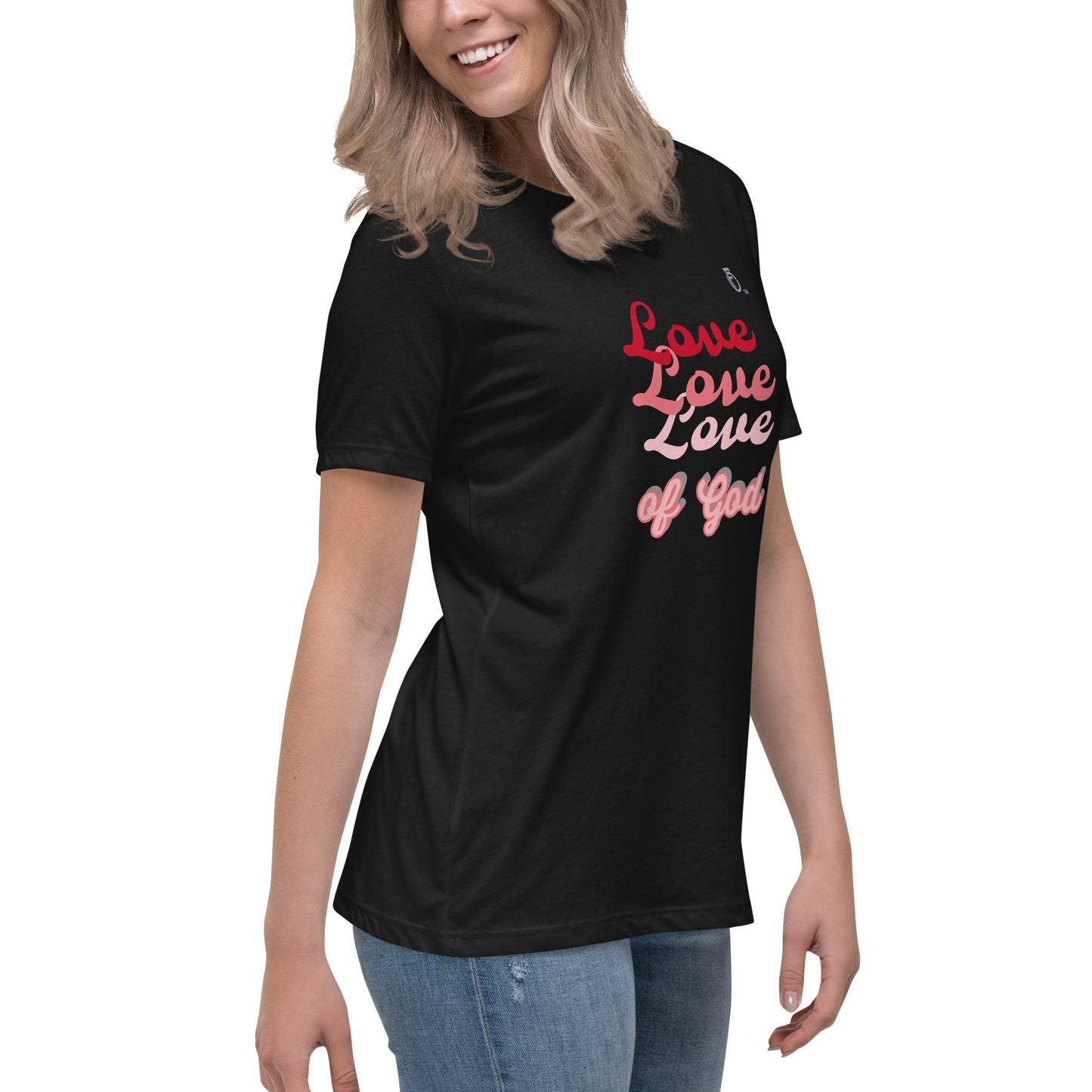 Women's Relaxed T-Shirt "LOVE OF GOD" [Romans 8:39]