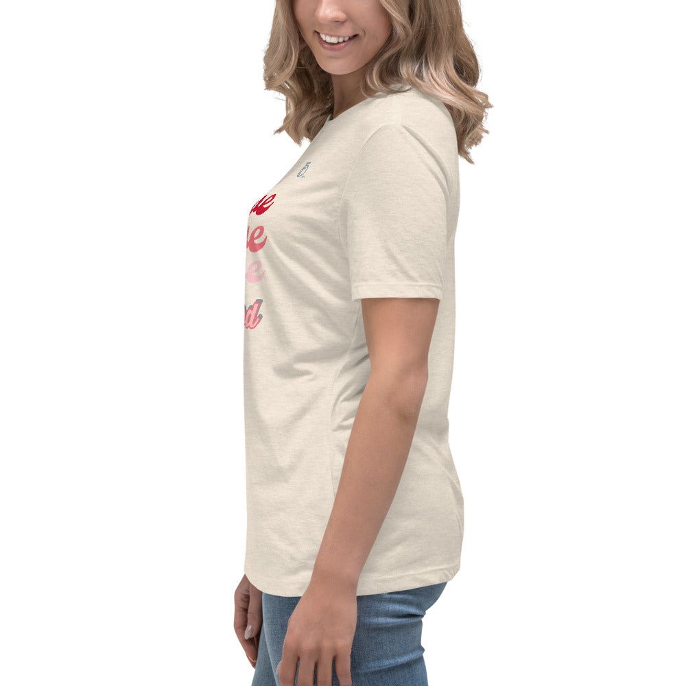 Women's Relaxed T-Shirt "LOVE OF GOD" [Romans 8:39]