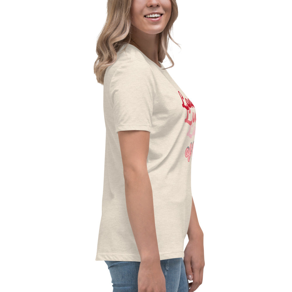 Women's Relaxed T-Shirt "LOVE OF GOD" [Romans 8:39]