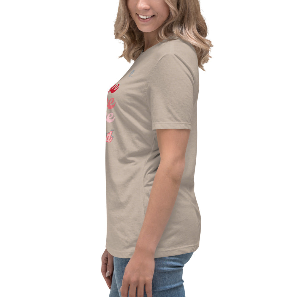 Women's Relaxed T-Shirt "LOVE OF GOD" [Romans 8:39]