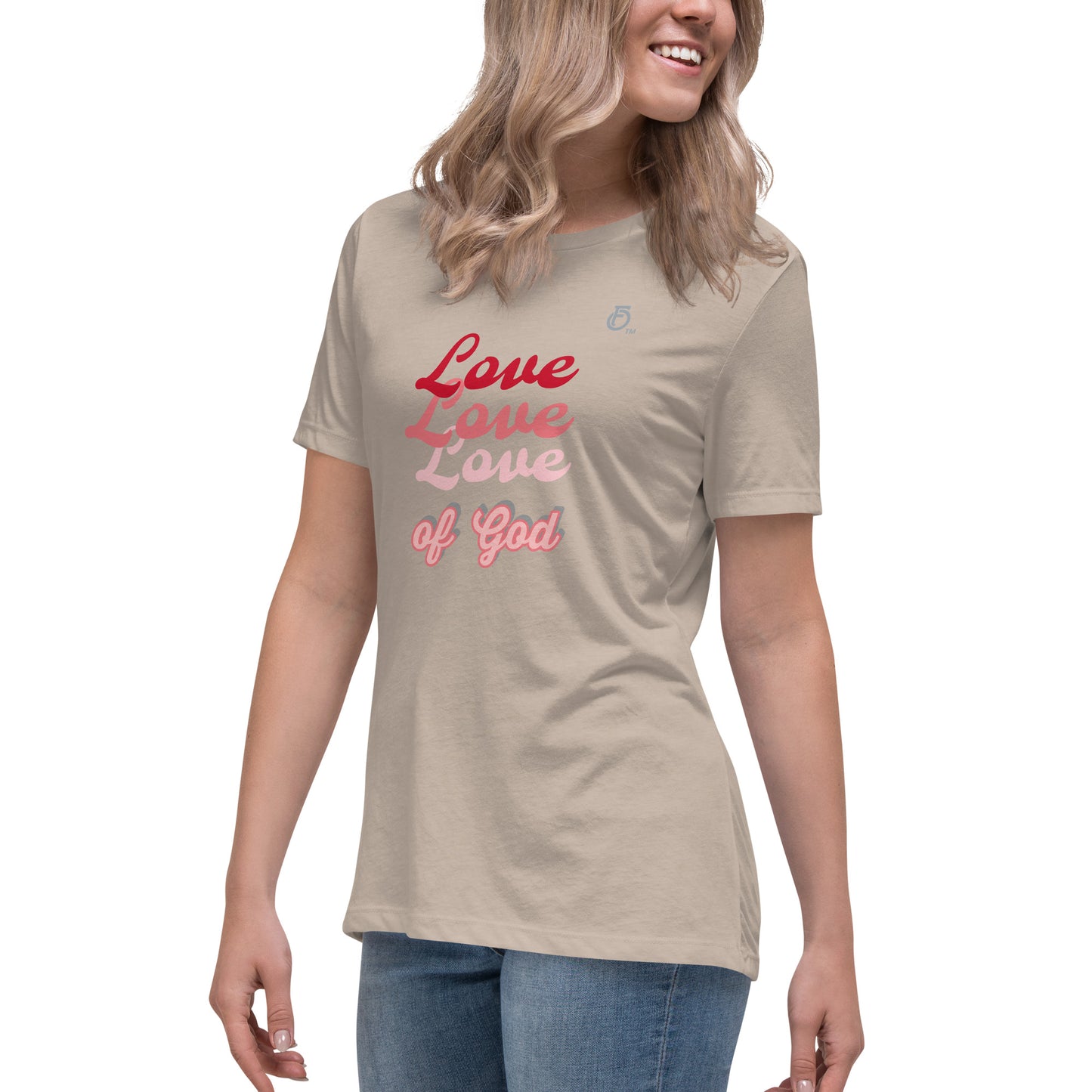 Women's Relaxed T-Shirt "LOVE OF GOD" [Romans 8:39]