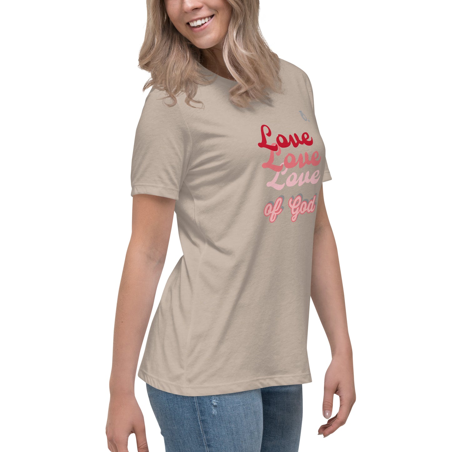 Women's Relaxed T-Shirt "LOVE OF GOD" [Romans 8:39]