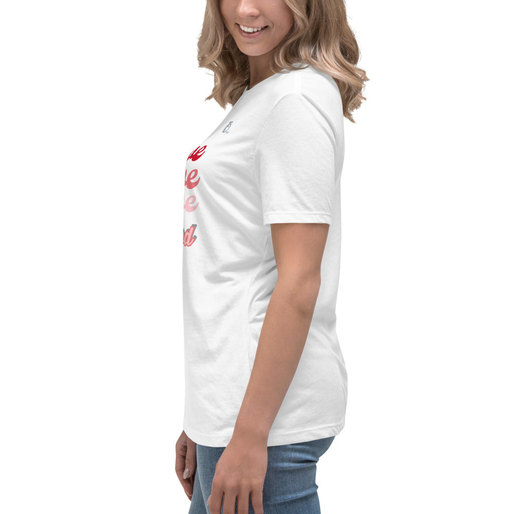 Women's Relaxed T-Shirt "LOVE OF GOD" [Romans 8:39]