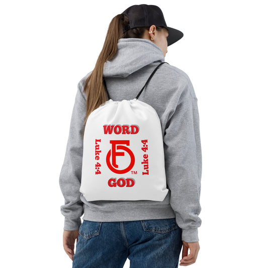 Word "OF" God [Luke 4:4] Drawstring bag