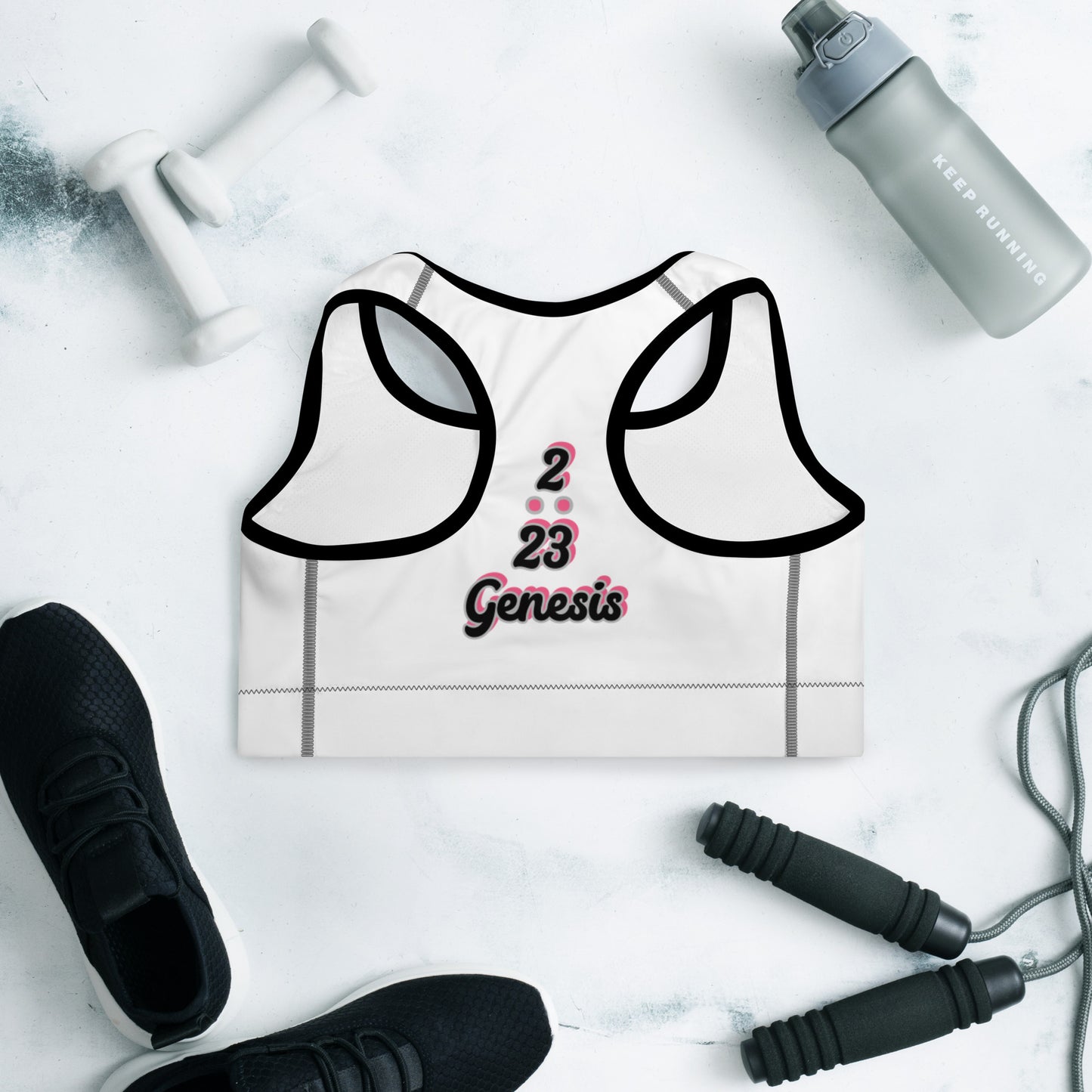 WOMEN Woman "OF" God [Genesis 2:23] Padded Sports Bra