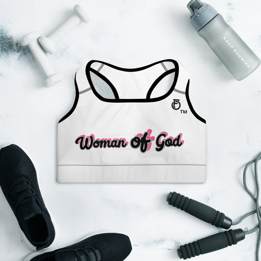 WOMEN Woman "OF" God [Genesis 2:23] Padded Sports Bra