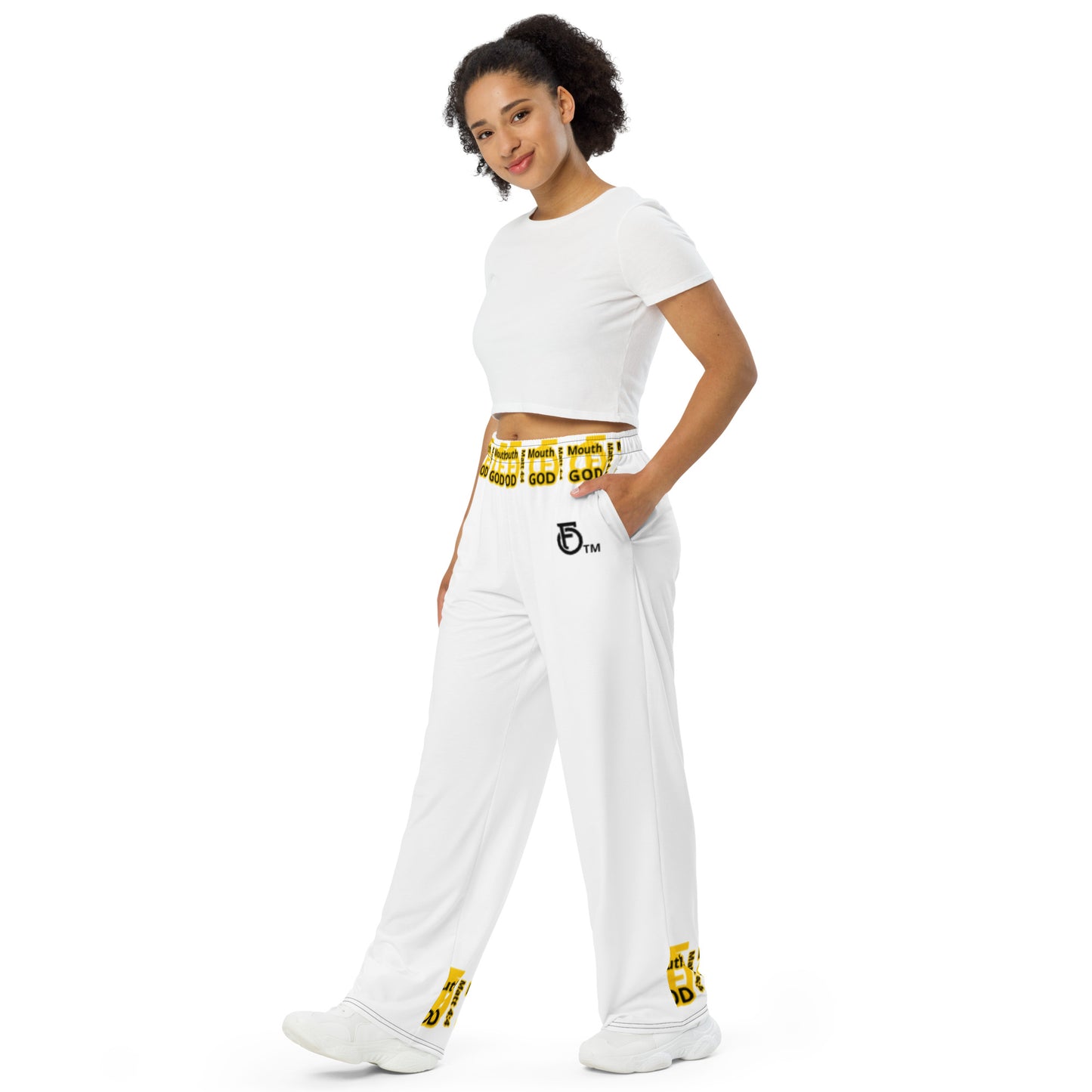 Mouth "OF" God [Matthew 4:4] All-over print unisex wide-leg pants