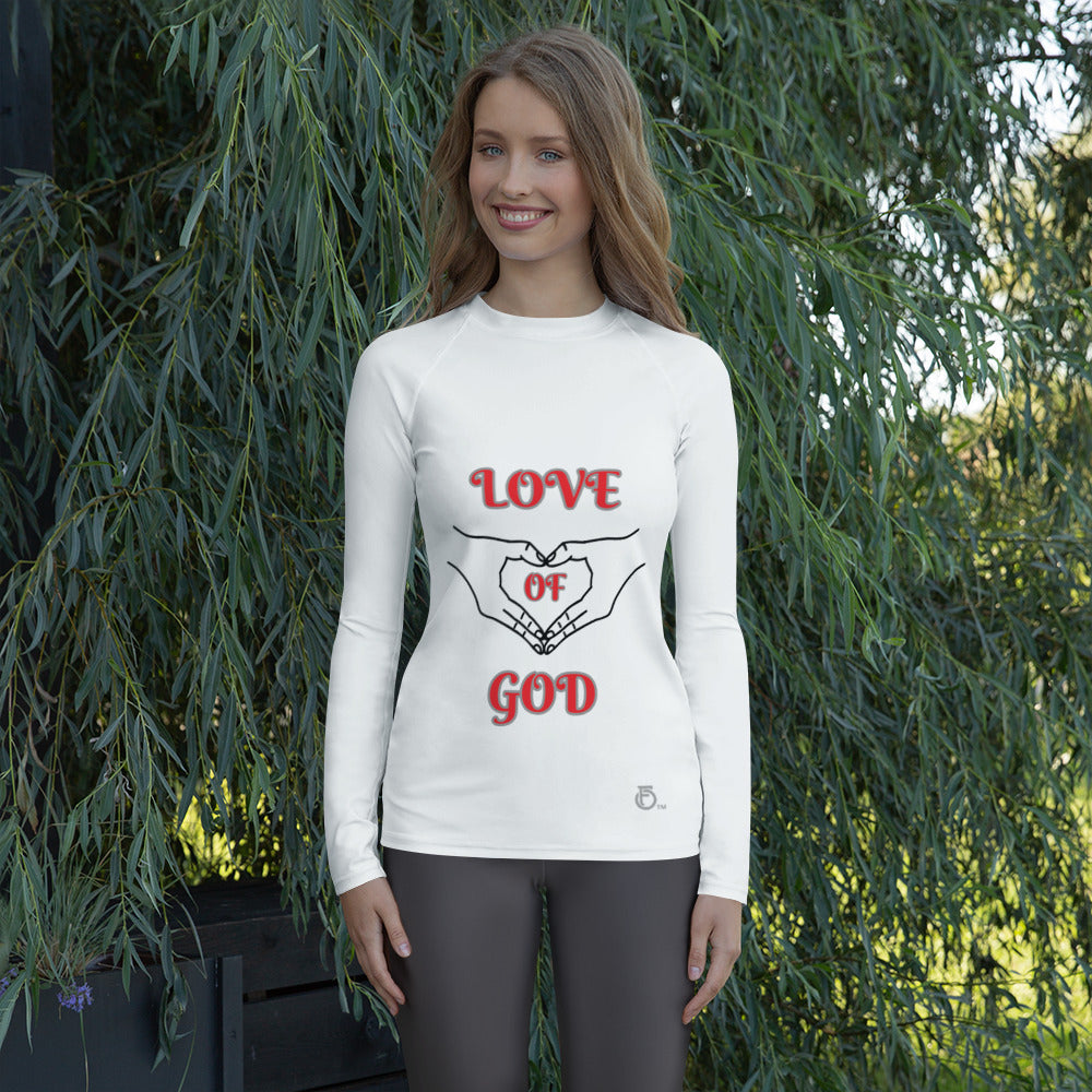 WOMEN Love "OF" God [Romans 8:39] Rash Guard