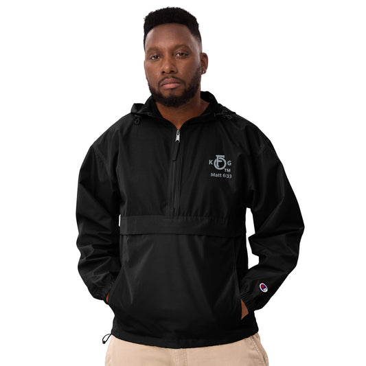 MEN Kingdom "OF" God [Matthew 6:33]Embroidered Champion Packable Jacket