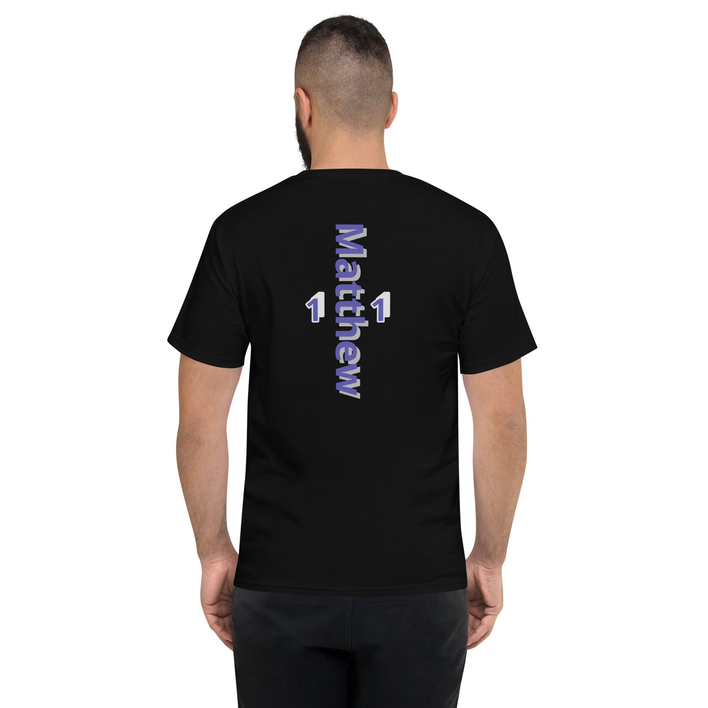 MEN Champion T-Shirt JESUS Christ [Matthew 1:1]