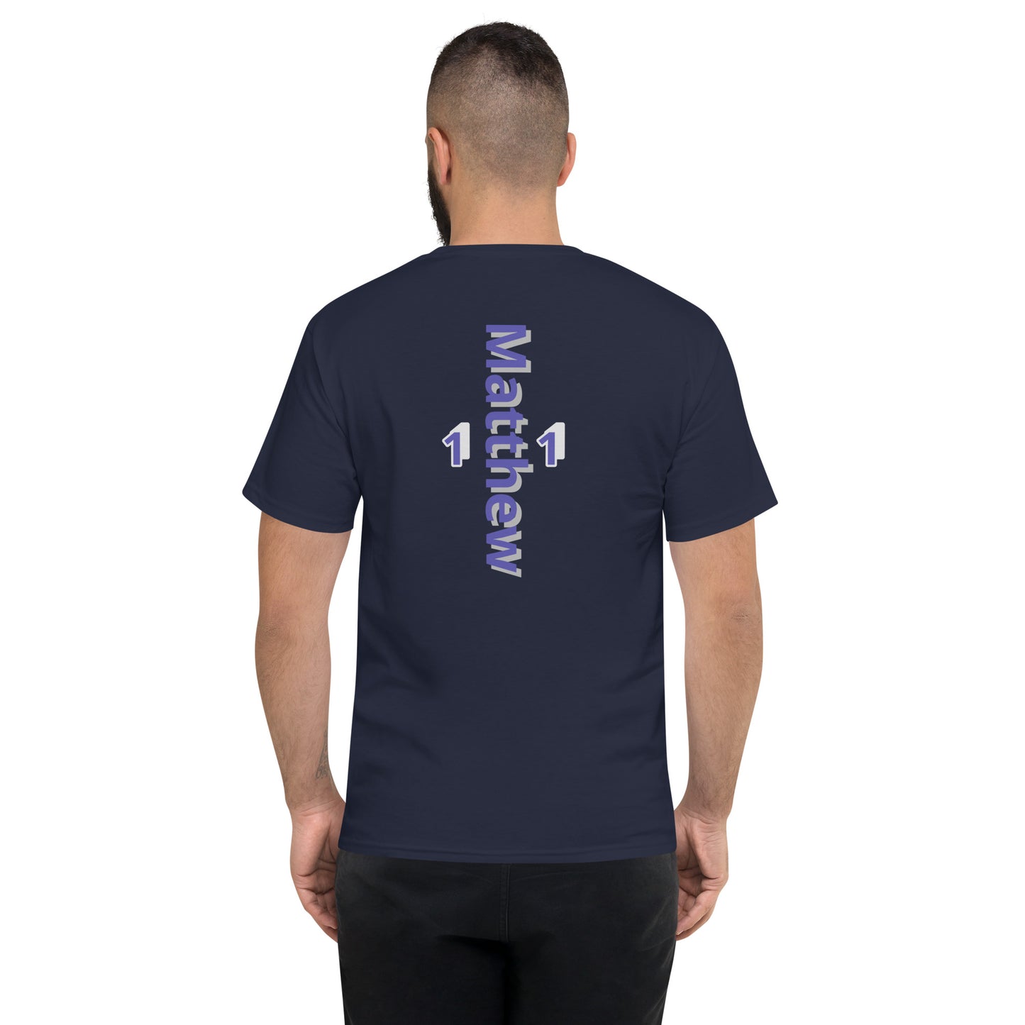 MEN Champion T-Shirt JESUS Christ [Matthew 1:1]