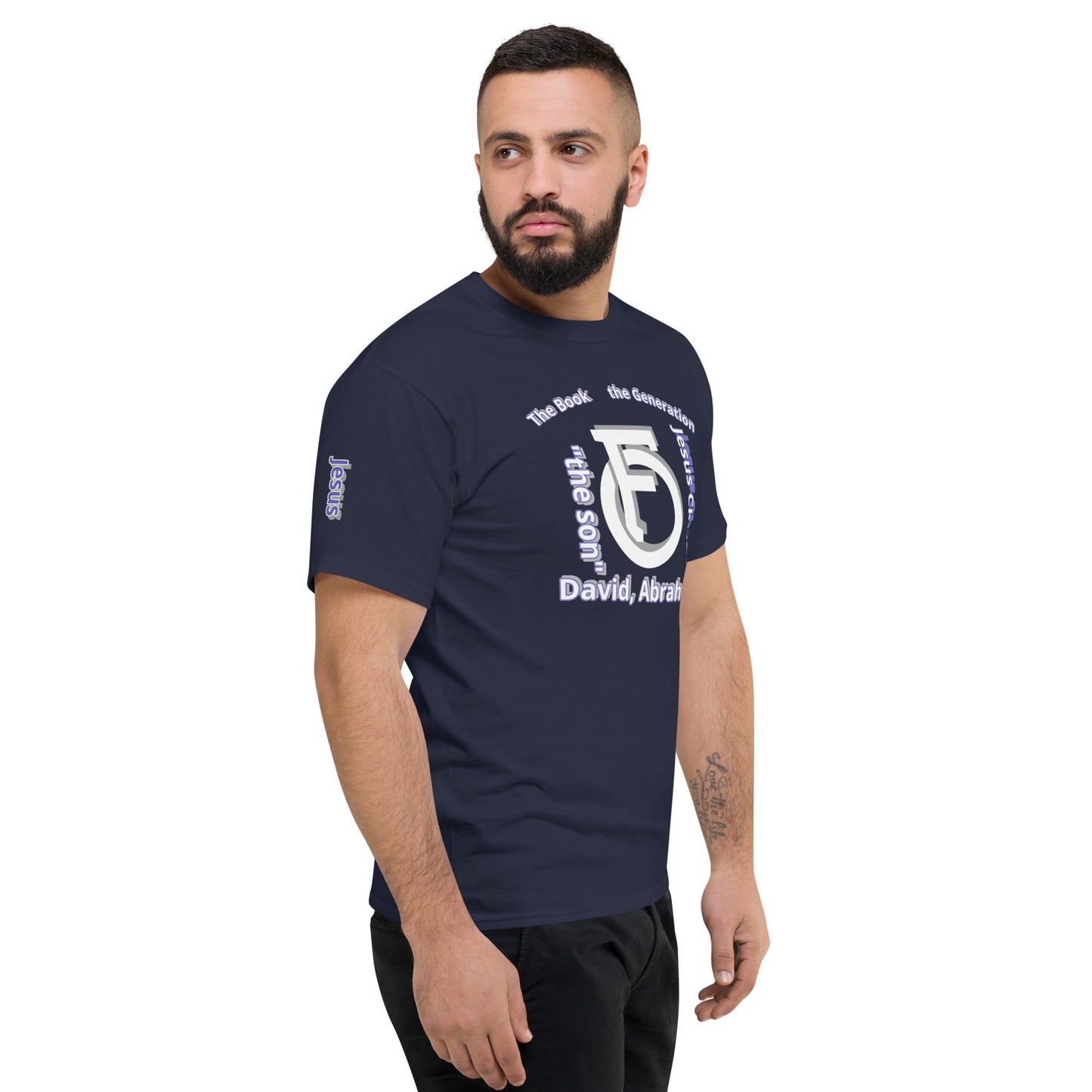 MEN Champion T-Shirt JESUS Christ [Matthew 1:1]