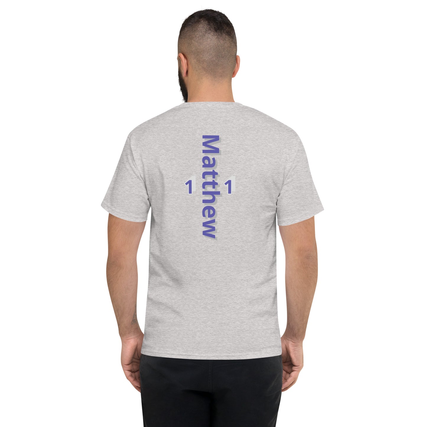 MEN Champion T-Shirt JESUS Christ [Matthew 1:1]