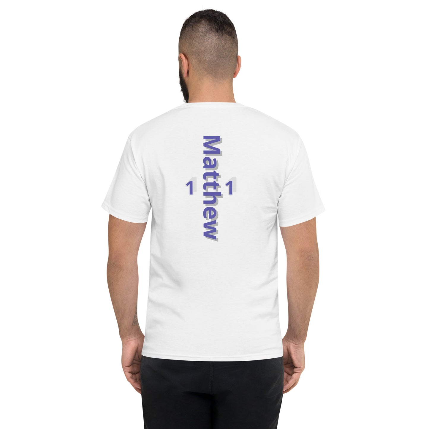 MEN Champion T-Shirt JESUS Christ [Matthew 1:1]
