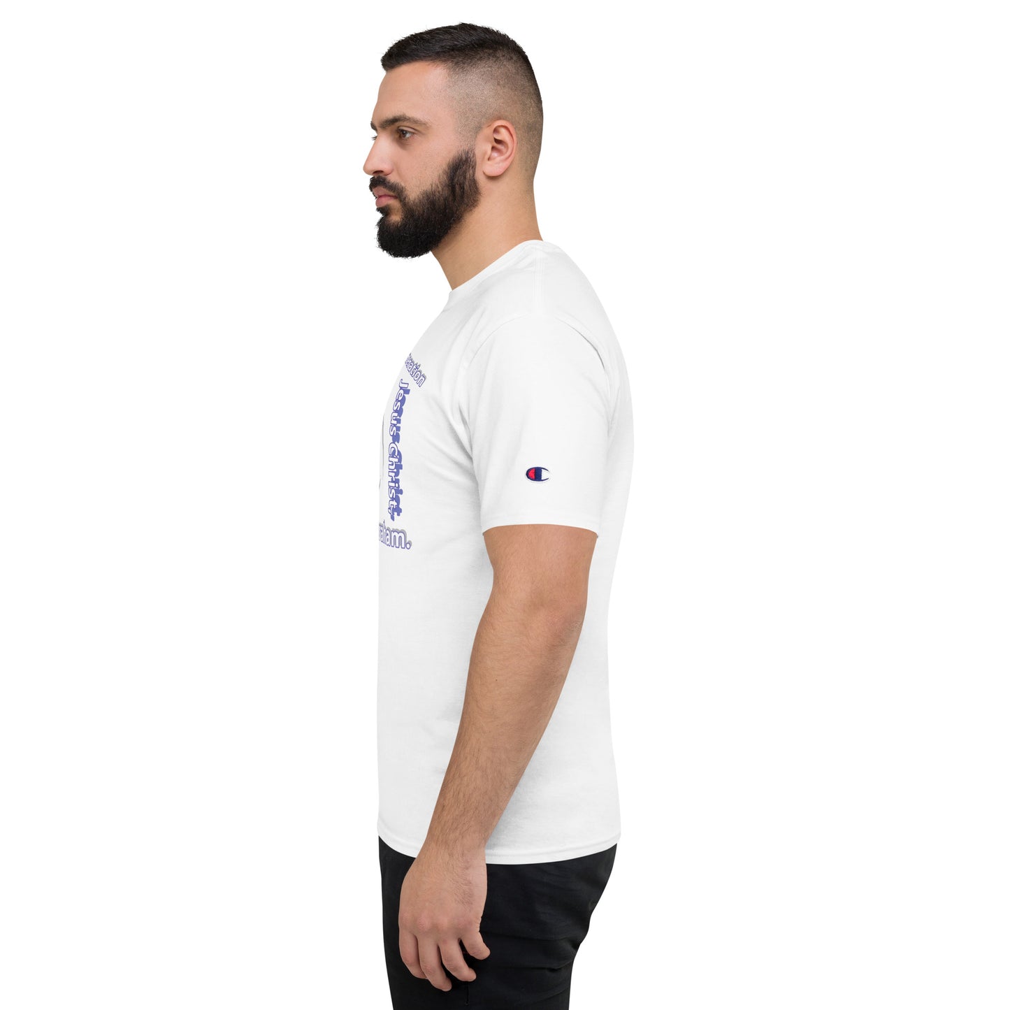 MEN Champion T-Shirt JESUS Christ [Matthew 1:1]