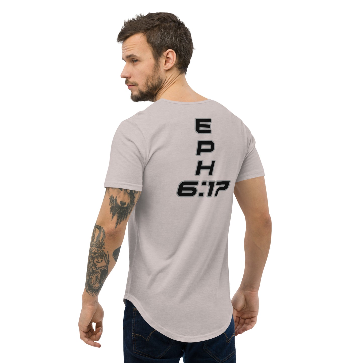 MEN Shield "OF" Faith [Ephesians 6:16] Curved Hem T-Shirt