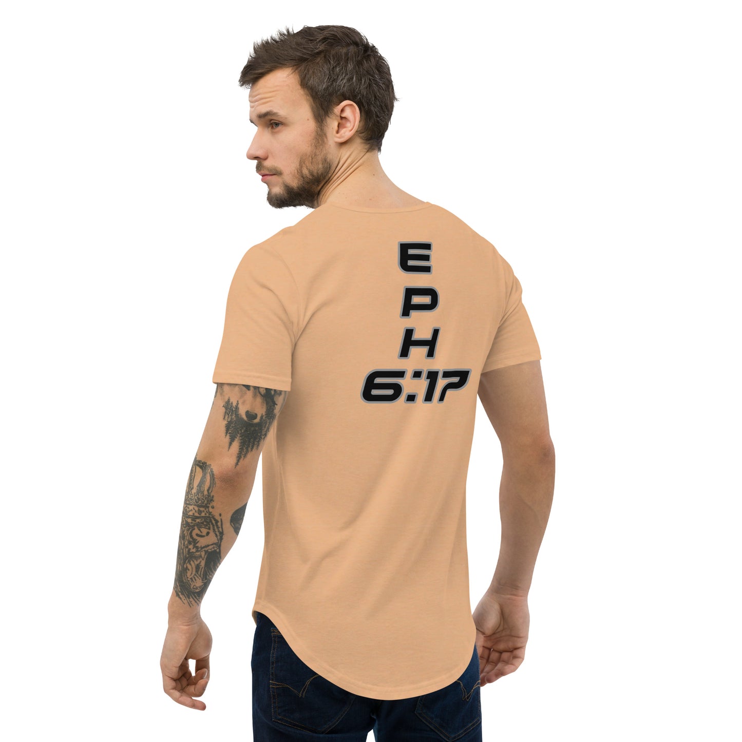 MEN Shield "OF" Faith [Ephesians 6:16] Curved Hem T-Shirt