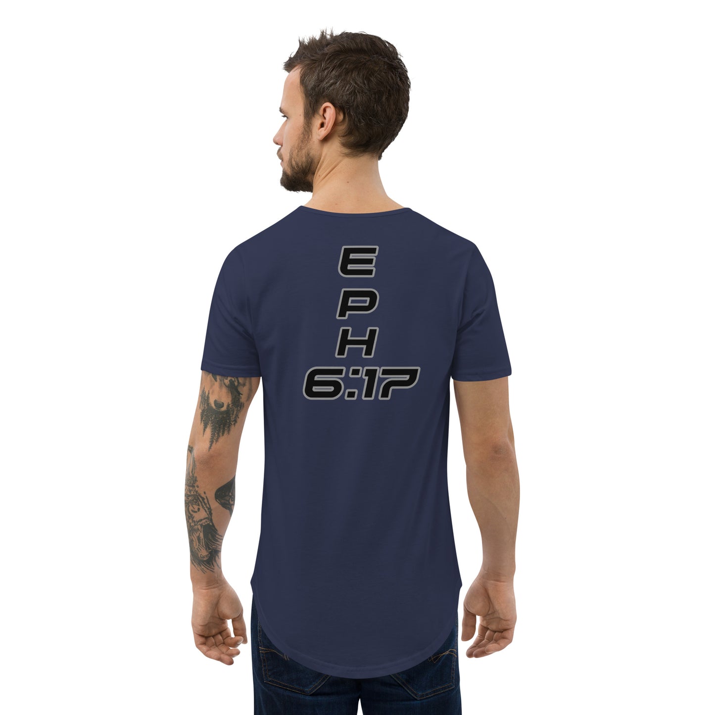 MEN Shield "OF" Faith [Ephesians 6:16] Curved Hem T-Shirt