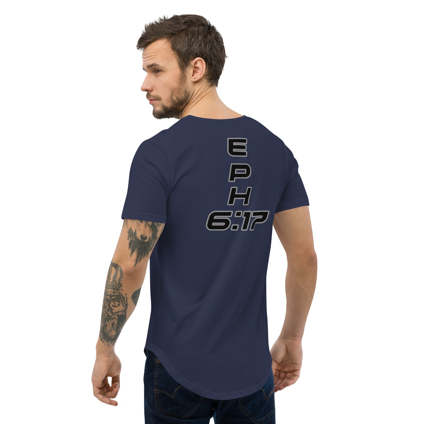 MEN Shield "OF" Faith [Ephesians 6:16] Curved Hem T-Shirt