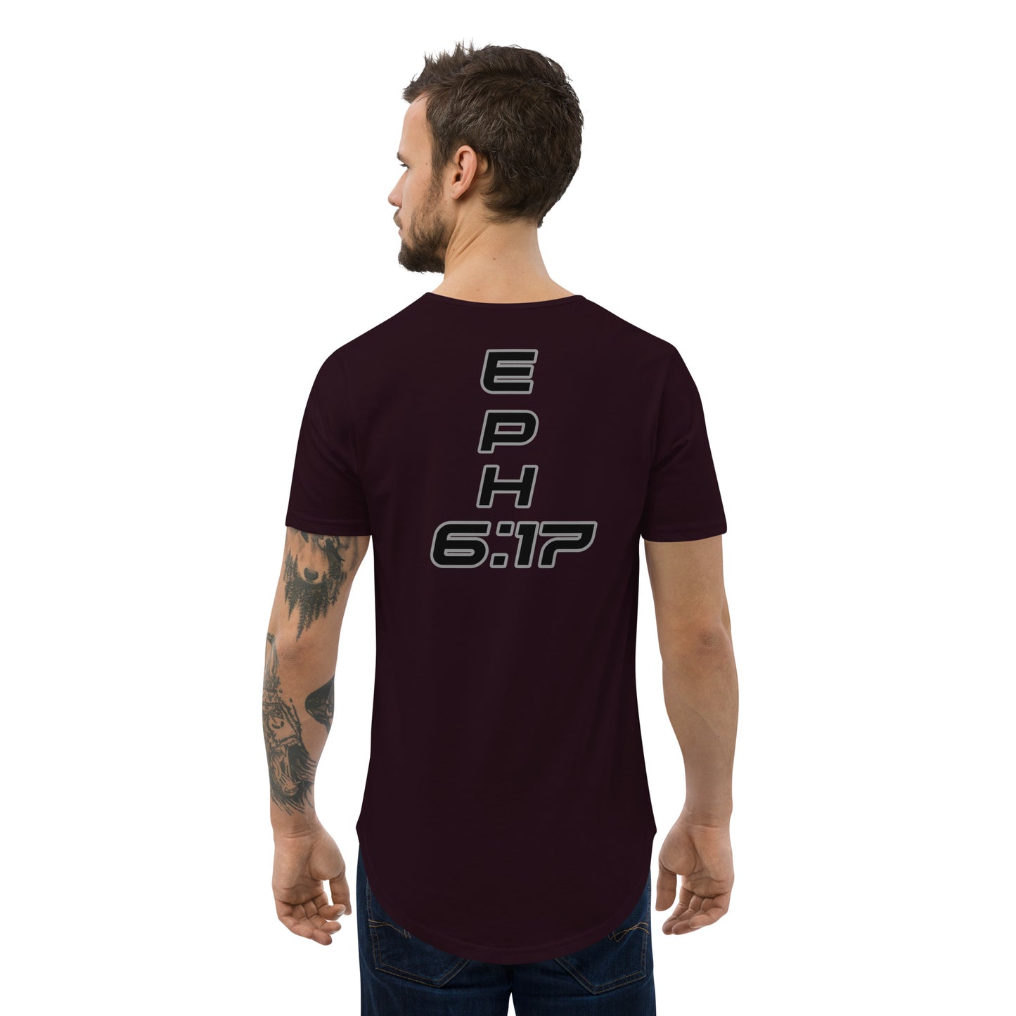 MEN Shield "OF" Faith [Ephesians 6:16] Curved Hem T-Shirt