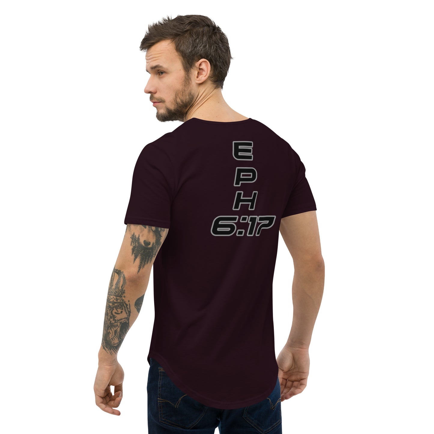 MEN Shield "OF" Faith [Ephesians 6:16] Curved Hem T-Shirt