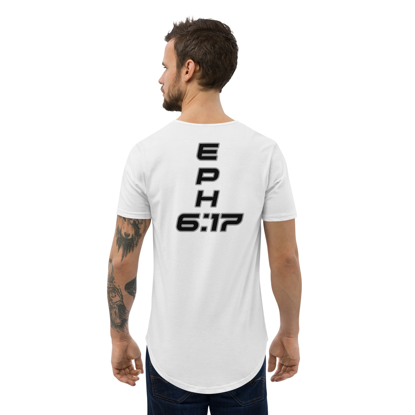 MEN Shield "OF" Faith [Ephesians 6:16] Curved Hem T-Shirt