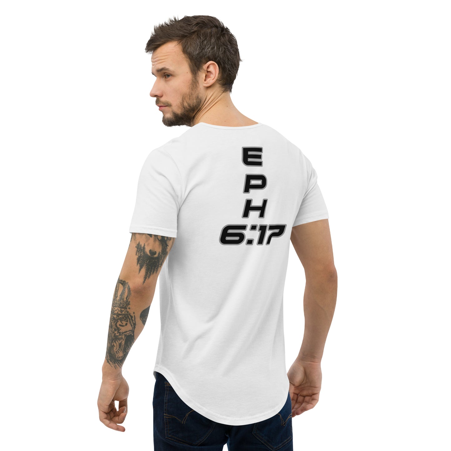 MEN Shield "OF" Faith [Ephesians 6:16] Curved Hem T-Shirt