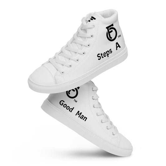 MEN Steps "OF"a Good man [Psalms 37:23] high top canvas shoes