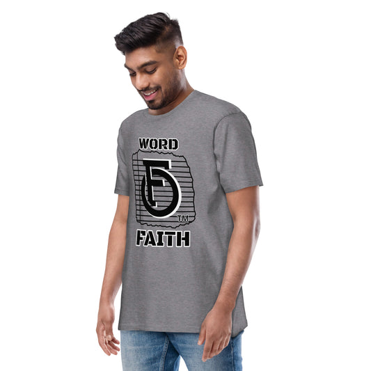 MEN Word "OF" Faith [Romans 10:8] premium heavyweight tee