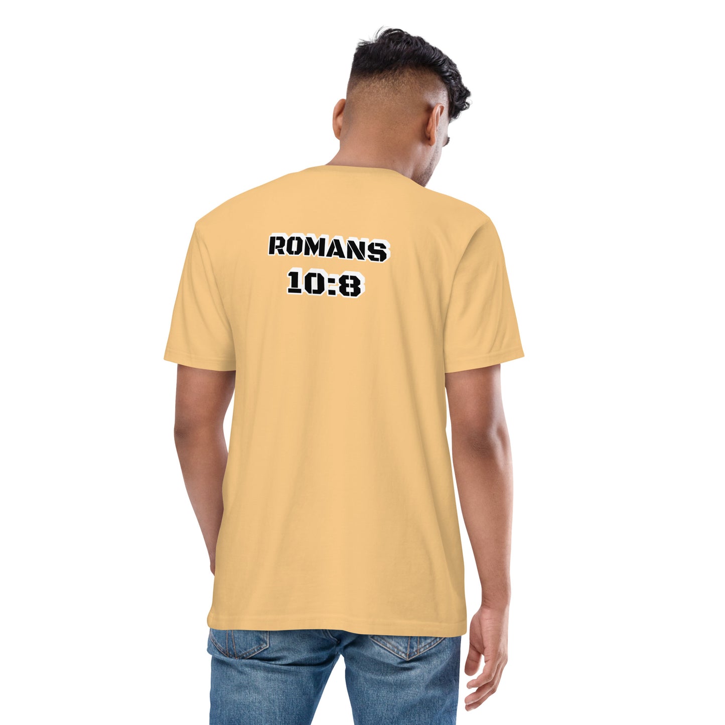 MEN Word "OF" Faith [Romans 10:8] premium heavyweight tee
