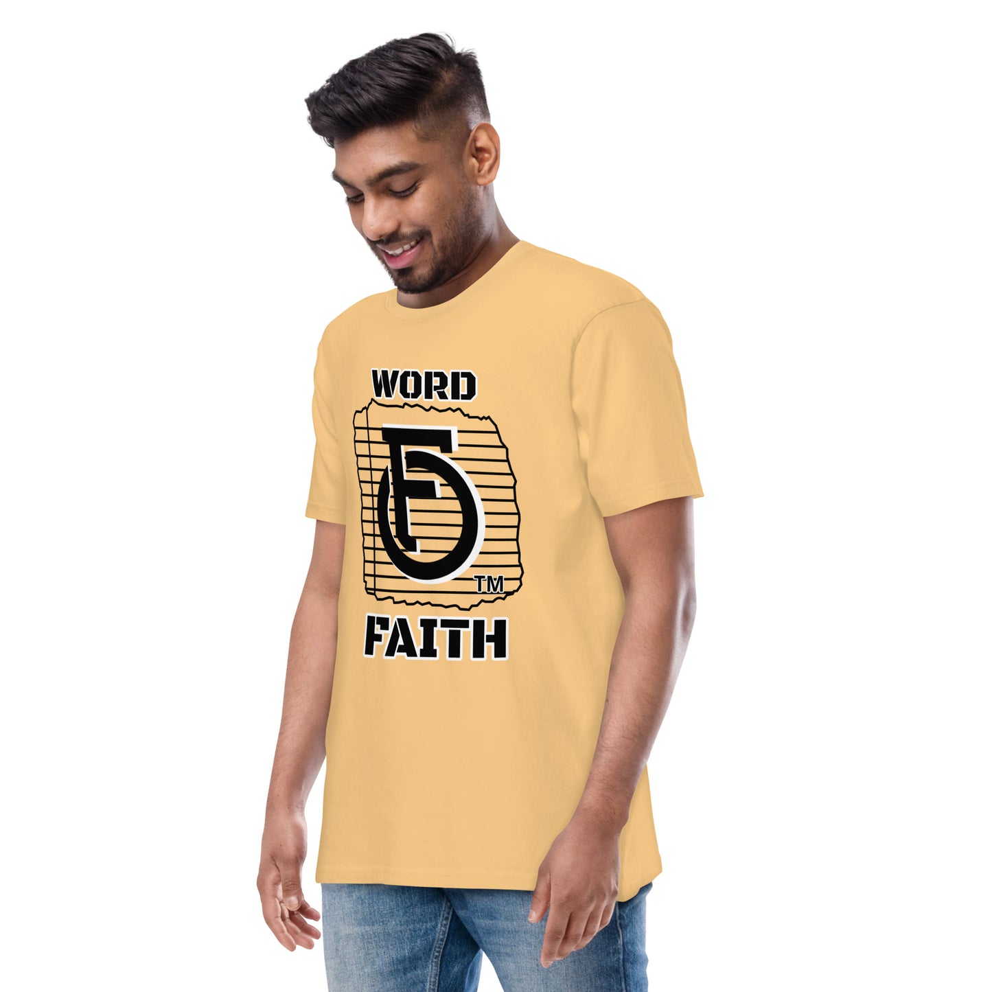 MEN Word "OF" Faith [Romans 10:8] premium heavyweight tee