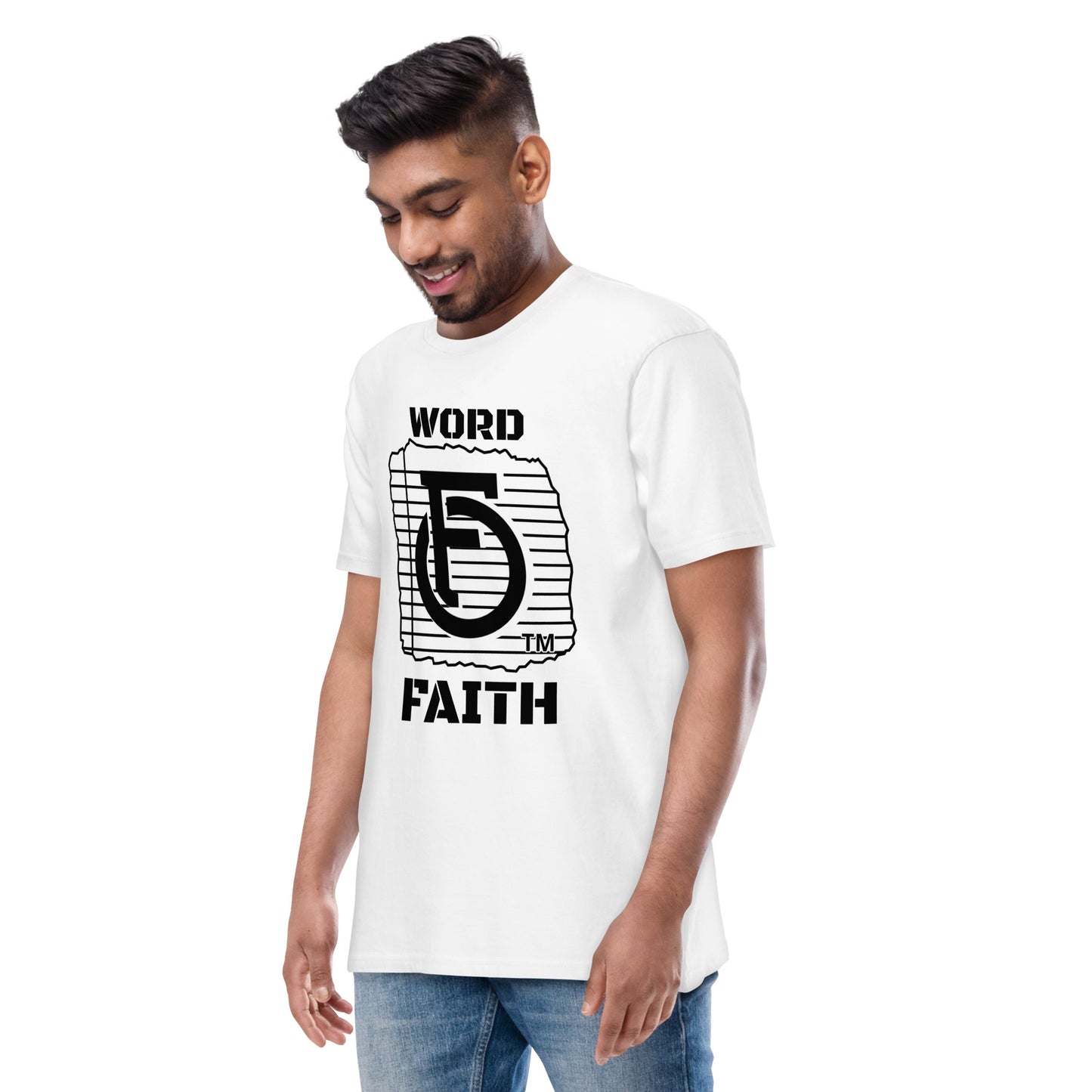 MEN Word "OF" Faith [Romans 10:8] premium heavyweight tee