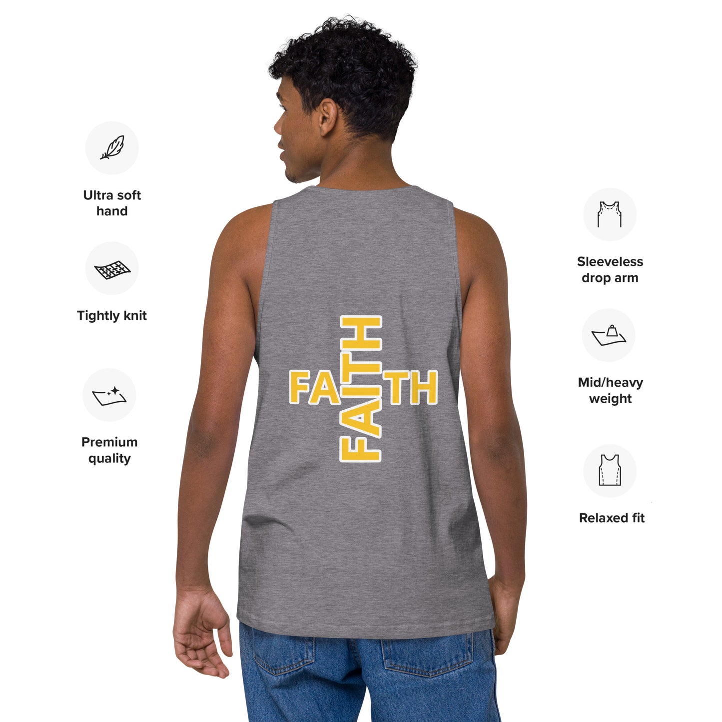 MEN Shield "OF" Faith [Ephesians 6:16] premium tank top