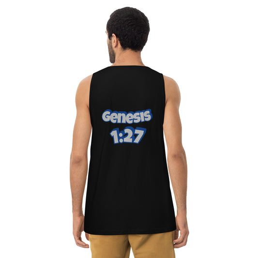 MEN Image "OF" God [Genesis 1:27] premium tank top