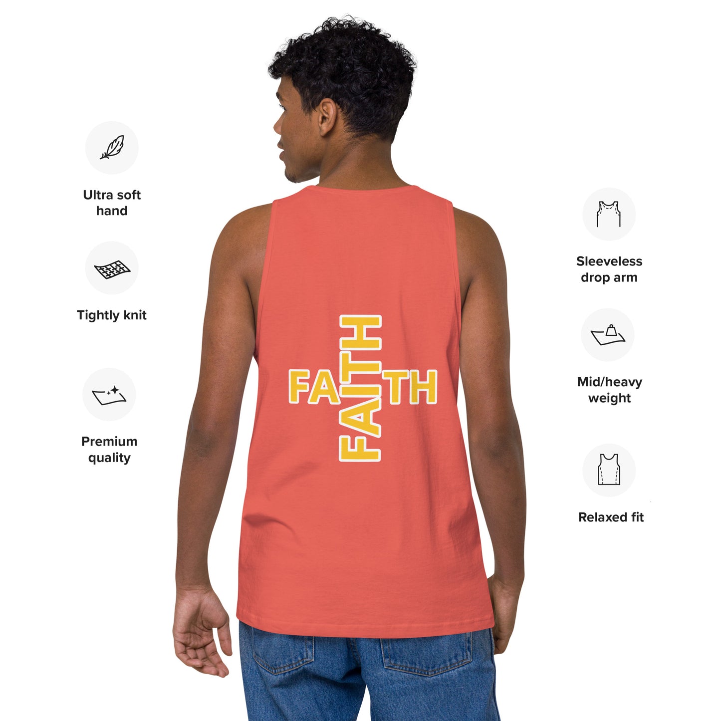 MEN Shield "OF" Faith [Ephesians 6:16] premium tank top