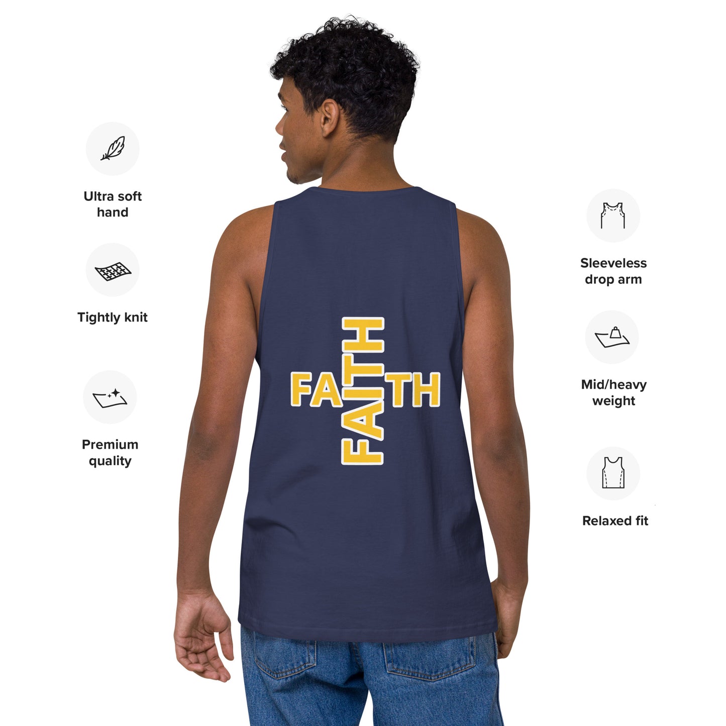 MEN Shield "OF" Faith [Ephesians 6:16] premium tank top