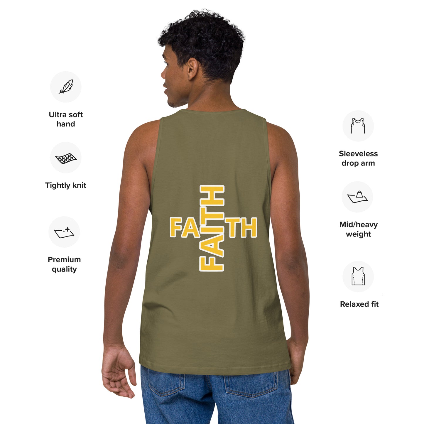 MEN Shield "OF" Faith [Ephesians 6:16] premium tank top
