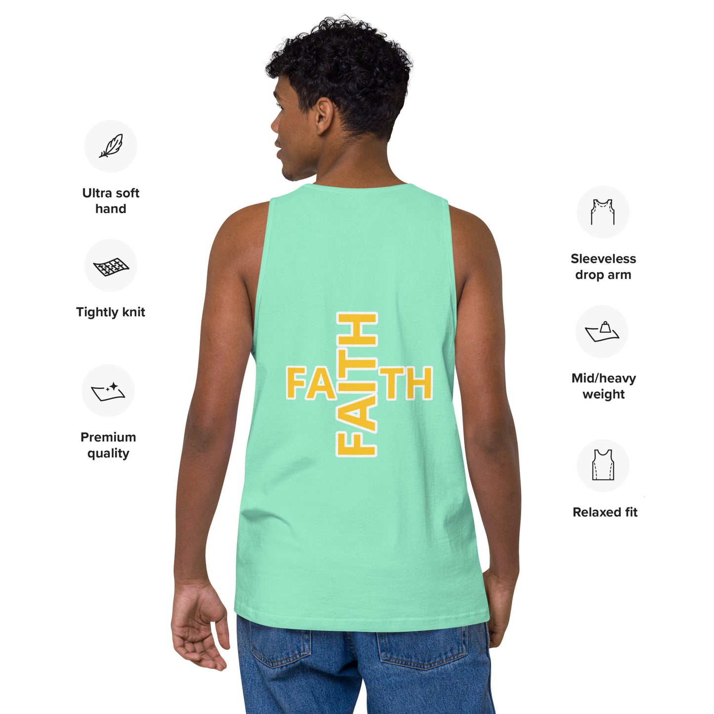 MEN Shield "OF" Faith [Ephesians 6:16] premium tank top