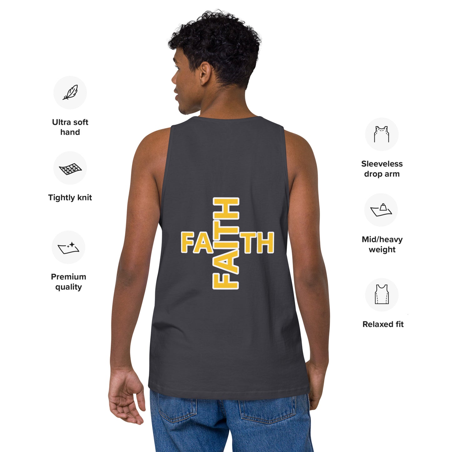 MEN Shield "OF" Faith [Ephesians 6:16] premium tank top