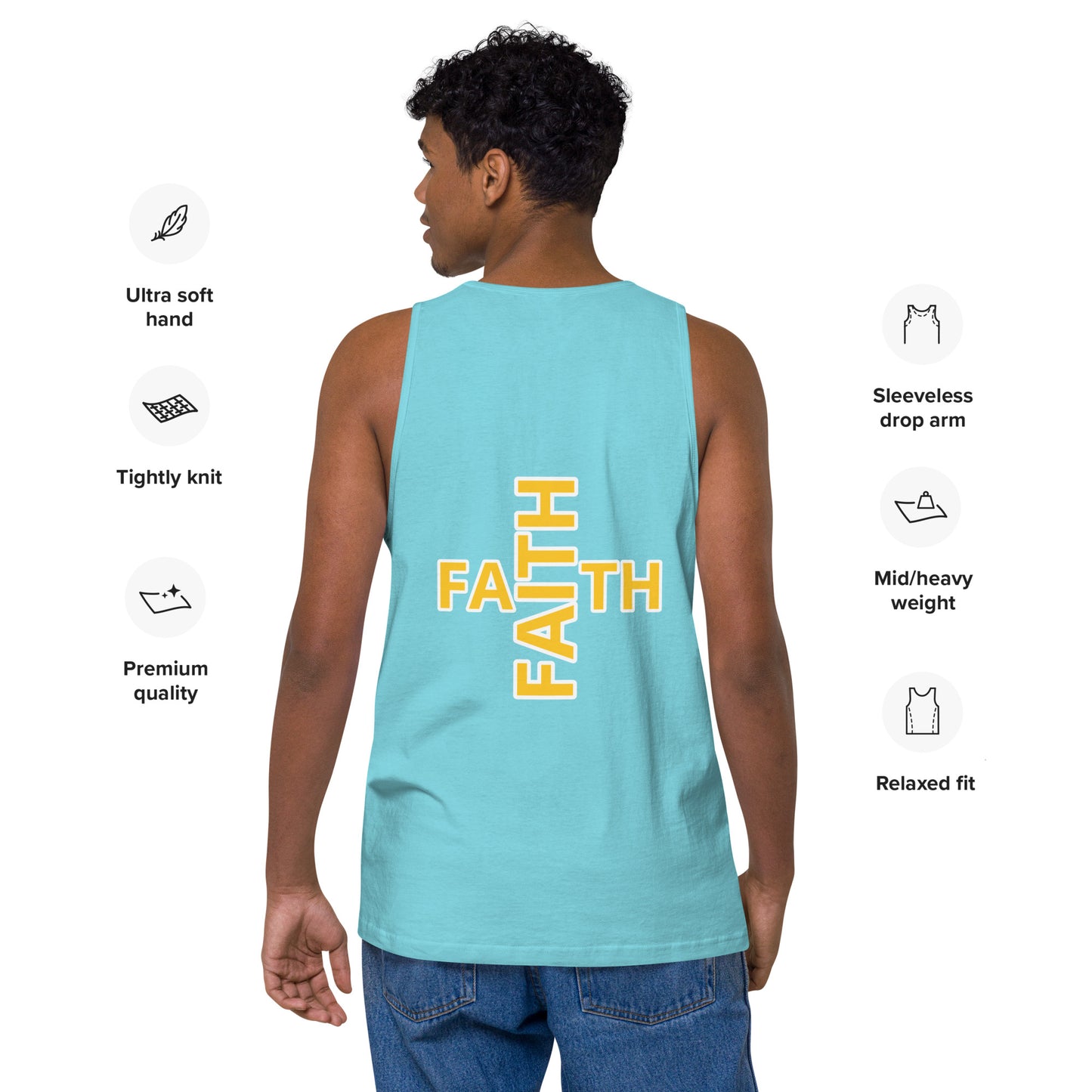 MEN Shield "OF" Faith [Ephesians 6:16] premium tank top