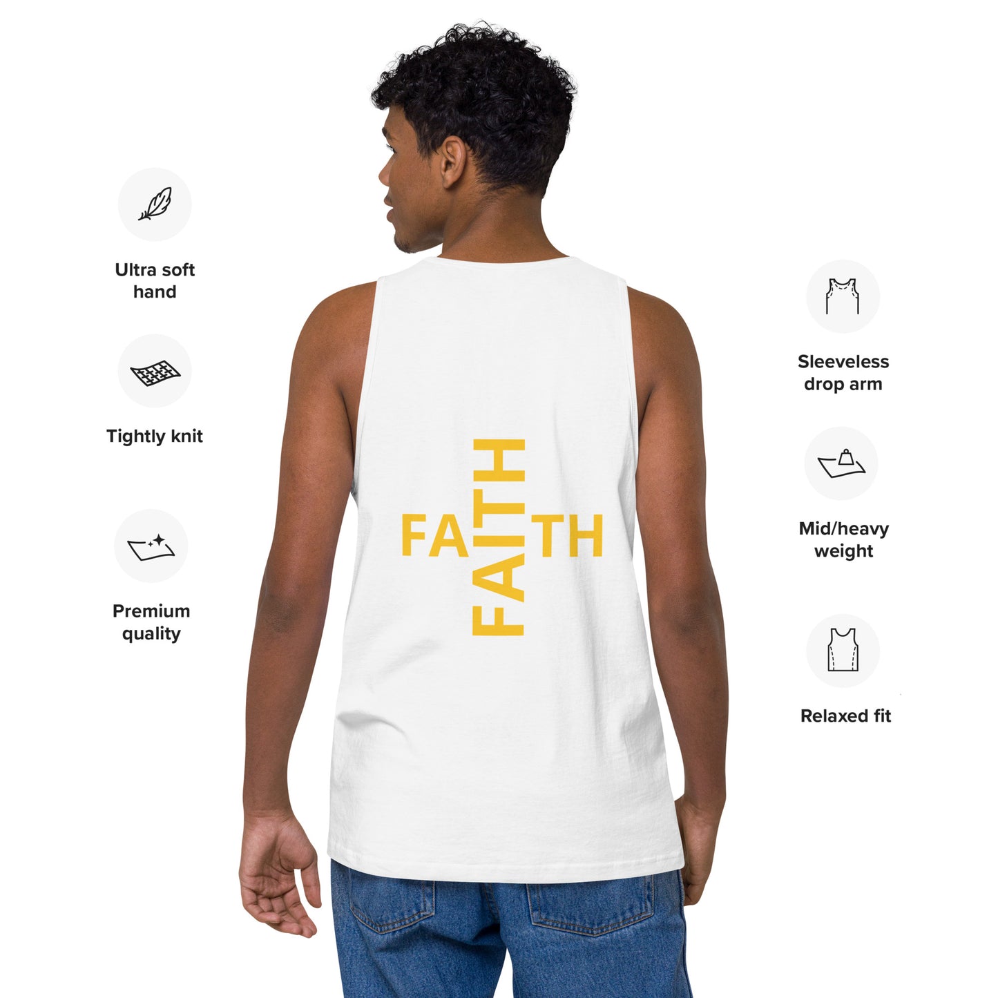 MEN Shield "OF" Faith [Ephesians 6:16] premium tank top