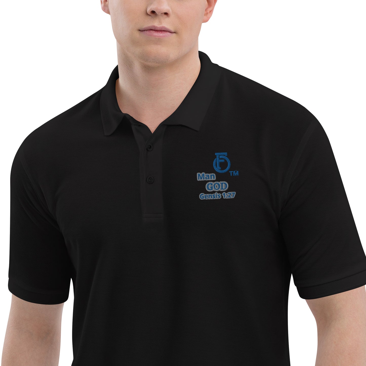 MEN Man "OF" God [Genesis 1:27] Premium Polo