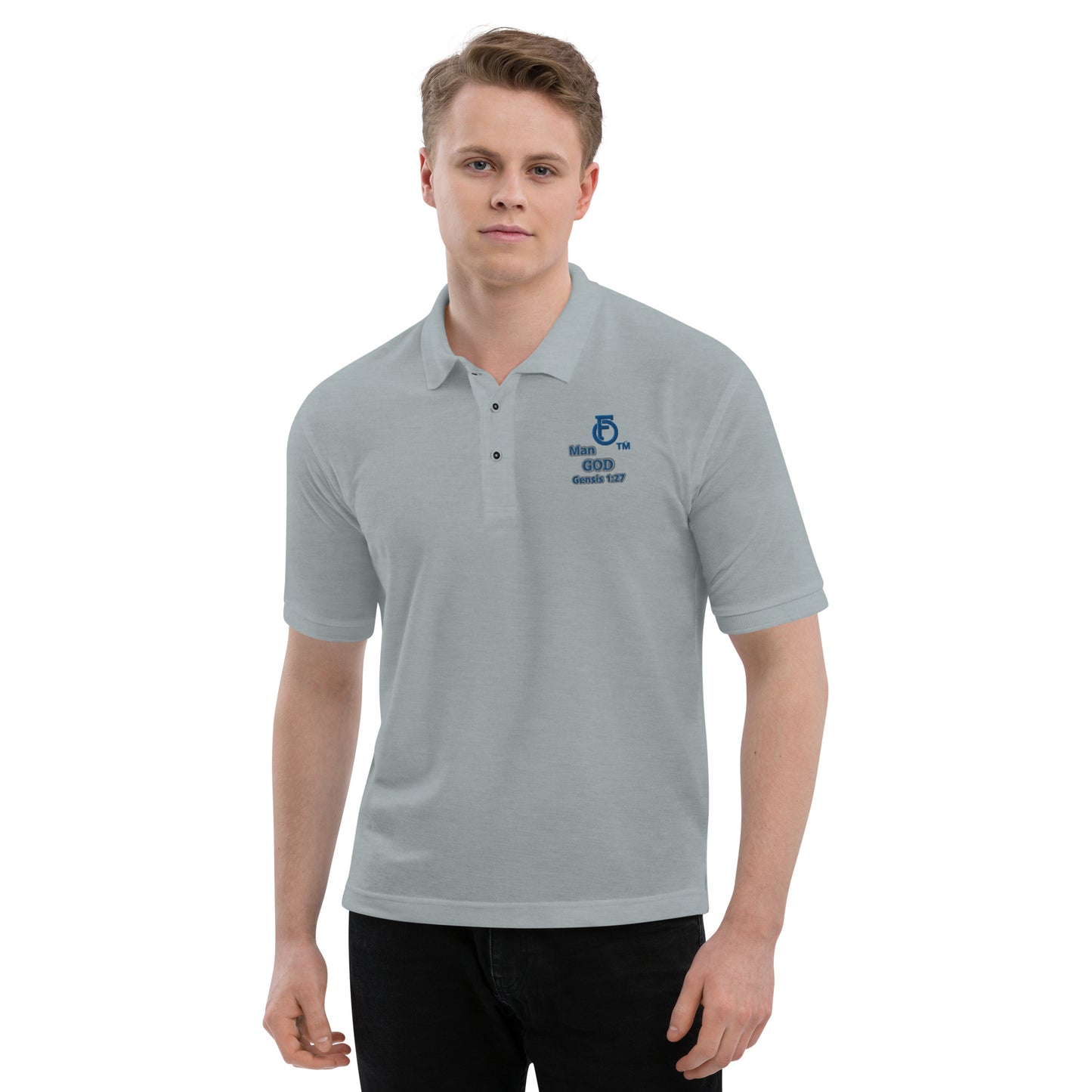 MEN Man "OF" God [Genesis 1:27] Premium Polo