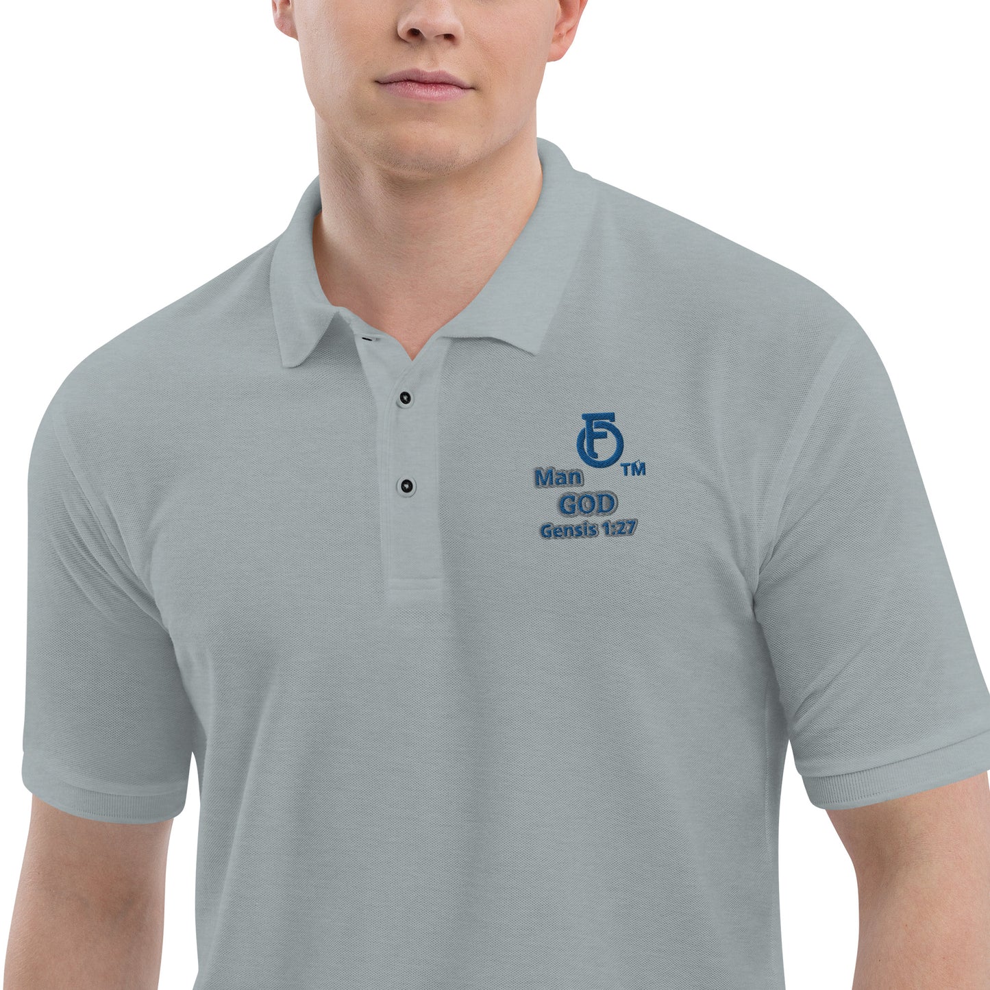 MEN Man "OF" God [Genesis 1:27] Premium Polo