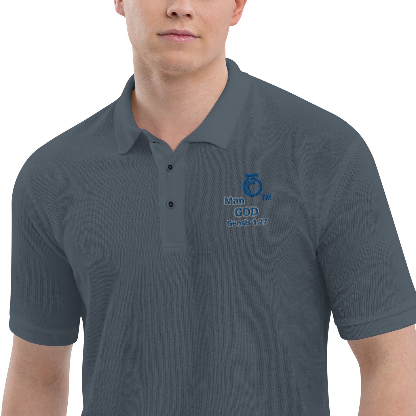 MEN Man "OF" God [Genesis 1:27] Premium Polo